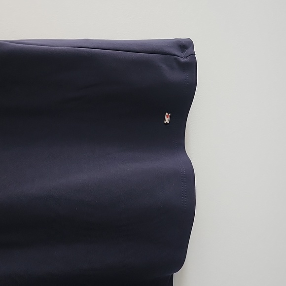 TOMMY HILFIGER Navy Top With Sheer Sleeve Detail Size Medium - Picture 3 of 7